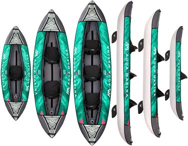 Надувний каяк-комплект для 2-3 осіб Laxo-380 2022 12&396&39 каное-велосипед з веслом, насосом, рюкзаком 380 x 90 см
