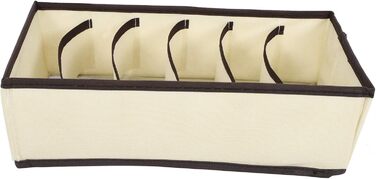 Коробка для зберігання білизни, органайзер, складана, неткане полотно, шухляда, органайзер для шафи для шкарпеток, бюстгальтерів, краваток, рушників, бежевий, комплект з 4 предметів