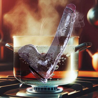 Реалістичний великий фалоімітатор Umania, 26 см, чорний, товстий, силікон, з потужним присоском