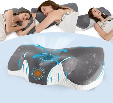 Подушка для зняття болю в шиї IDEA, ергономічна подушка для шиї, ортопедична подушка з піни з ефектом пам&39яті, подушка для сну на боці, спині та животі, подушка для підтримки шиї проти хропіння