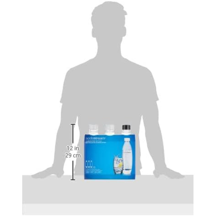 Пляшки SodaStream з плавленням для Source, Play, Power, Spirit, Fizzi та Genesis Carbonator, 1 літр, 3 упаковки (3 x 1 л) одинарні