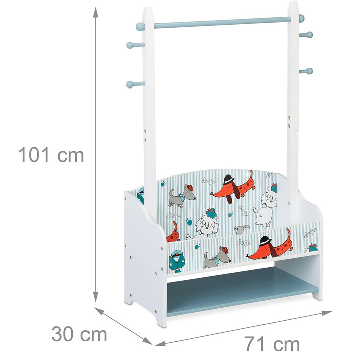 Кольорова вішалка для дитячого одягу, HBT 10730 см, 4 гачки, 2 полиці, вішалка для верхнього одягу, решітка для дитячої кімнати, д