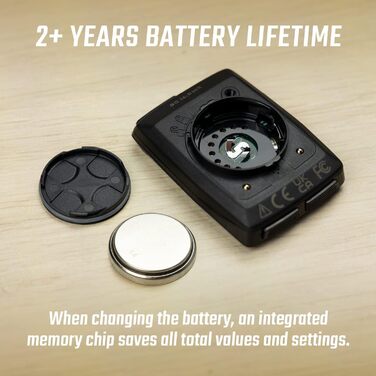 Велокомп'ютер SIGMA BC 14.0 WR, 1.22 дюйма, Дротовий/Барометричний, Пластик, Чорний