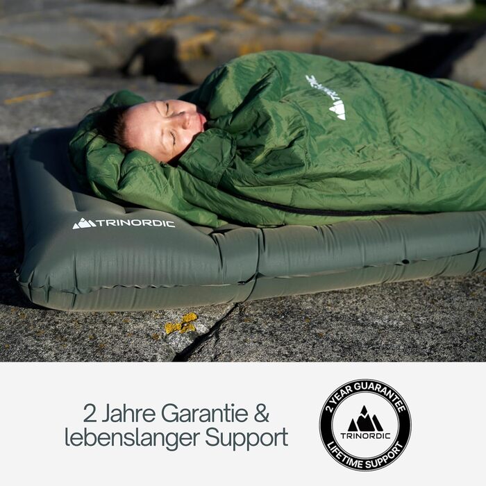 Надзвичайно товстий надувний килимок для сну - товщиною 12 см та шириною 70 см з ножним насосом та подушкою - Надувний матрац для кемпінгу з невеликим розміром упаковки для активного відпочинку, походів та велопрогулянок