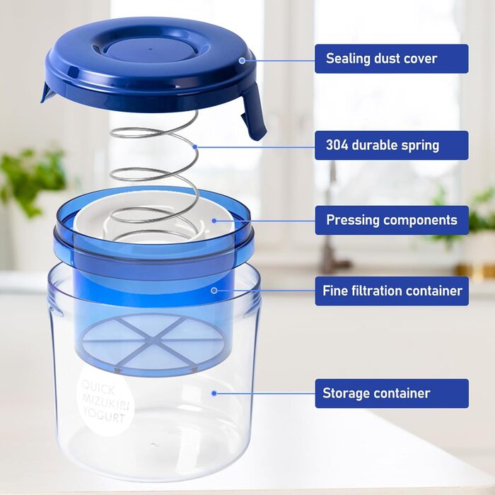 Ситечко для грецького йогурту Домашній фільтр для йогурту Йогуртова сироватка Сепаратор для сиру Прес для сиру Йогуртниця Йогуртова машина з сітчастими ситами, фільтрувальна тканина