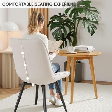 Обідній стілець, обертовий на 360 стілець з підлокітниками, м&39який обертовий стілець, ергономічний кухонний стілець, сучасна подушка сидіння з металевим каркасом для їдальні, вітальні, офісу, білий, комплект з 4 шт.