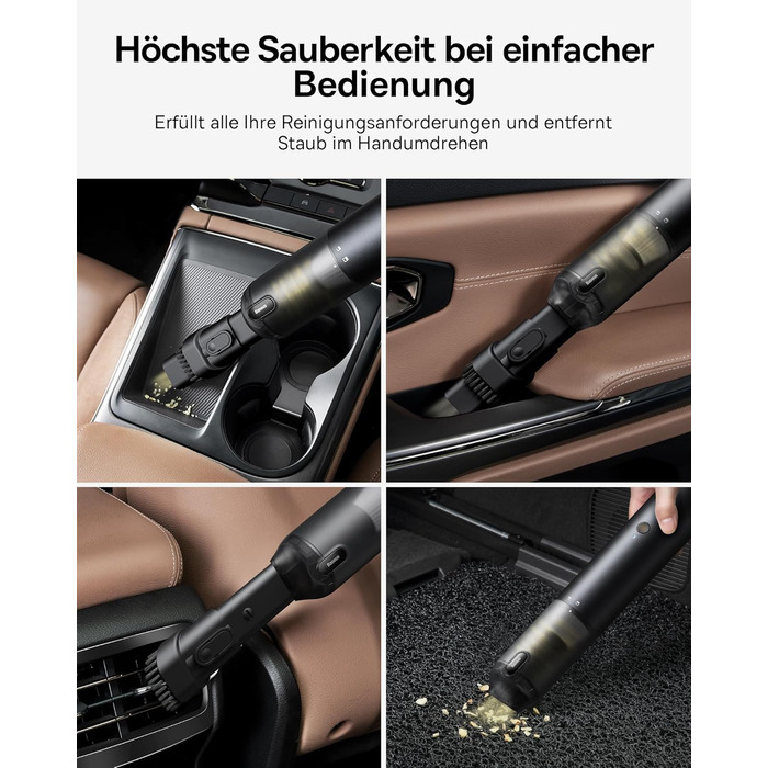 Ручний пилосос Baseus A3 Lite акумуляторний автомобільний пилосос, автомобільний пилосос 12000pa з швидкою зарядкою USB-C, автомоб