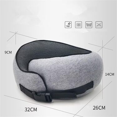 Подушка для подорожей ILESTDG Dreamjoys Nappy, Comfy Nappy Neck Pillow, Подушка для подорожей у літаку та автомобілі з піною для памяті, Подушка для літака, Подушка для шиї Travel (1 шт. , рожева)