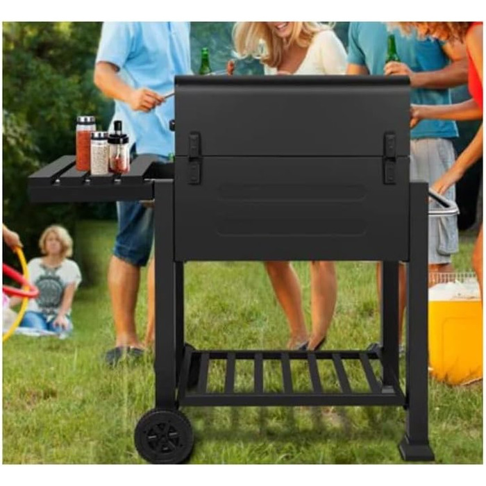 Сімейне вугільне барбекю SilteD, вугільне барбекю для внутрішнього дворика з тумбочками, барбекю для кемпінгу, барбекю, вугільне б