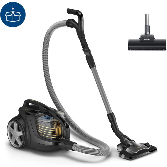 Пилосос без мішка PHILIPS серії 9000 - 900 Вт, для будь-якого типу підлоги, з фільтром Allergy H13 та насадкою TriActive Ultra (XB