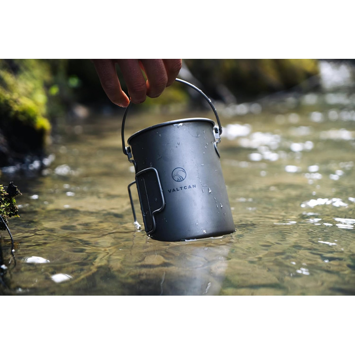 Титановий горщик Valtcan 900 мл для походів, 850 мл, 0,95 кварти