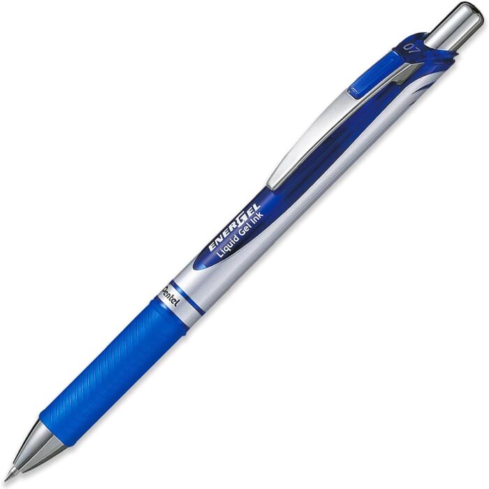 Друкарська гелева ручка Pentel EnerGel XM BL77, 0,7 мм, 54 перероблена, синє чорнило, 12 шт. у футлярі