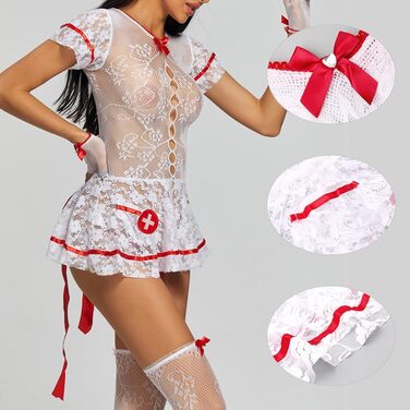 Жіночий сексуальний костюм медсестри/костюм косплей/уніформа/білизна/біла спинка/уніформа для медсестер/медбратів/рольові ігри/костюм у комплекті/безрукавка/нічна білизна/білизна/стиль Хеллоуїна/білий