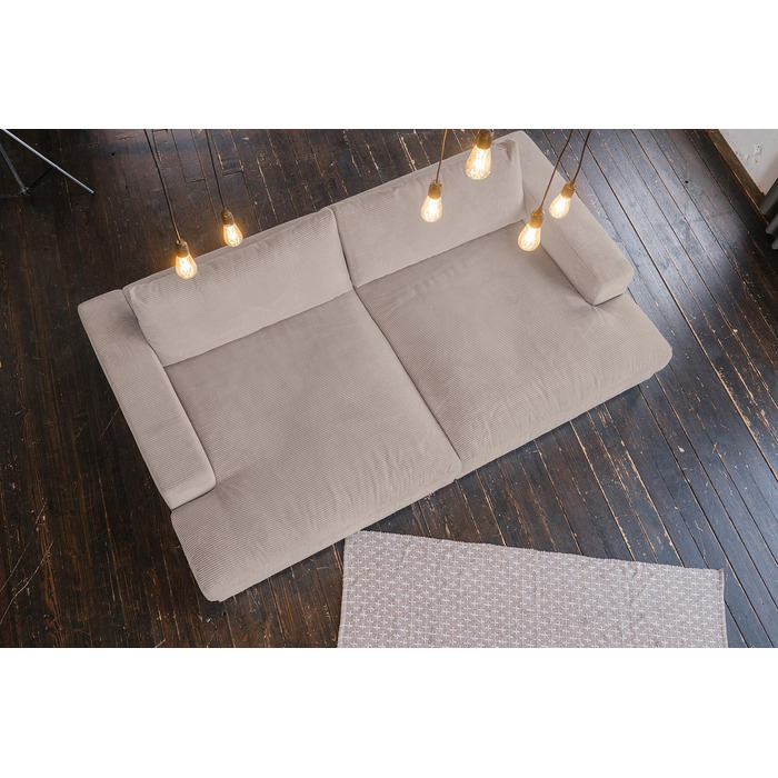 Шнур для великого дивана KAWOLA Madeline Вічний дизайн та елегантність Зручний мега-диван Ідеально підходить для ігор та відпочинку, сіро-коричневий, поліестер