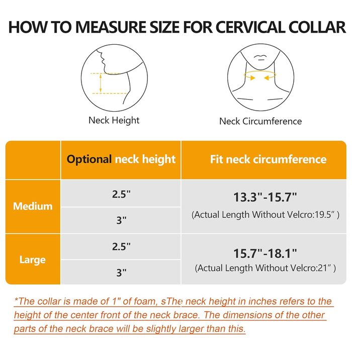 М&39який пінопластовий бандаж для шиї, універсальний бандаж для шиї, регульована підтримка шиї для сну полегшує біль у шиї (білий, глибина коміра 7,7 см, M) M (висота 7,7 см) білий