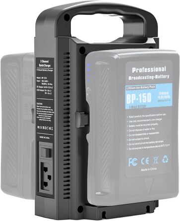 Зарядний пристрій для акумуляторів V Mount, двоканальний адаптер живлення PowerTrust 16,8 В постійного струму, швидкий зарядний пристрій для акумуляторів Sony V Mount/V Lock