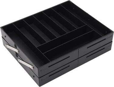 Багаторівневий розширюваний органайзер для столу Naroote, розширюваний органайзер для столу з міцного пластику, багатофункціональний для кухні (ЧОРНИЙ) чорний