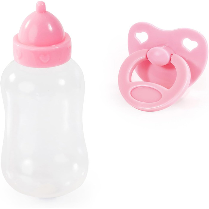 Пупс First Words, сплячі очі, вимовляє 24 дитячих звуку, м&39яке тіло, з соскою і пляшкою, 38 см, рожевий, 93800-pink 93825AA