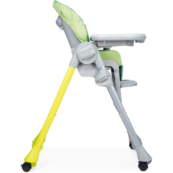 Стільчик для годування та дитяче сидіння з регульованою висотою та підставкою для ніг, 4 колеса, компактне закриття від 6 місяців
