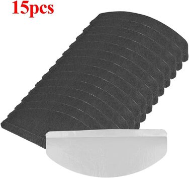 Набір із 15 самоклеючих килимків для сходів, нековзні, захисні килимки для сходів, підходять для дітей, людей похилого віку та домашніх тварин, 65 21 см, чорна сітка