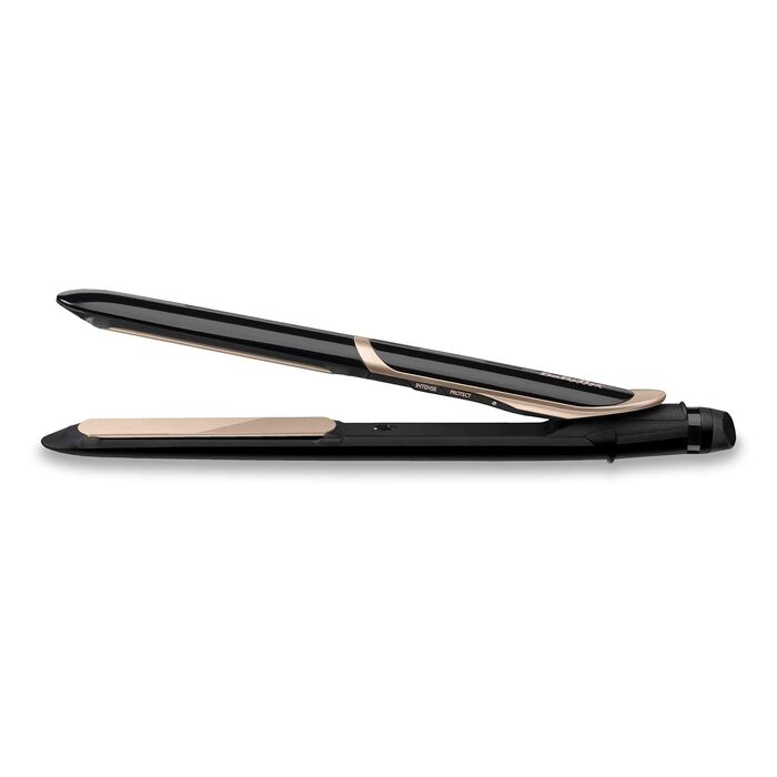 Набір BaByliss фен Cordkeeper 2000W з автоматичним змотуванням кабелю в ручку (D373E) та випрямляч Super Smooth з іонною технологією (ST393E, 140C - 235C), чорний
