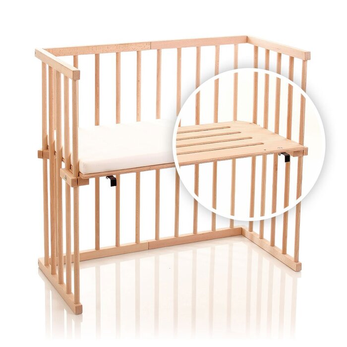 Приліжкове ліжко Dreamgood, букове дерево, в комплекті матрац Prime, білий.