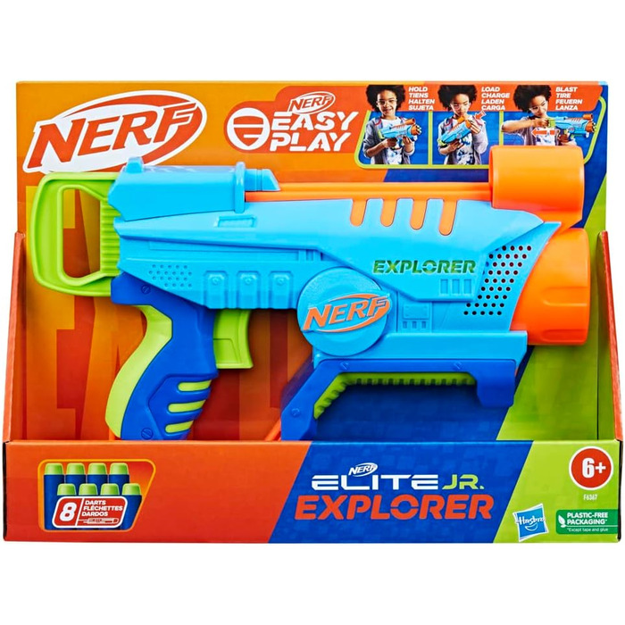 Легко заряджається та стріляє, 8 дротиків Nerf Elite, вік від 6 років і старше