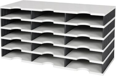 Лоток для сортування Trio 15 відділень H363xW723xD331мм Полістирол сірий/чорний STYRO