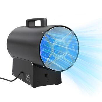 Газовий обігрівач Aufun 30 кВт 220 В, газовий обігрівач, газовий радіаційний обігрівач, пропановий обігрівач, потік повітря 650 м/год, генератор гарячого повітря, включаючи газовий шланг та регулятор тиску