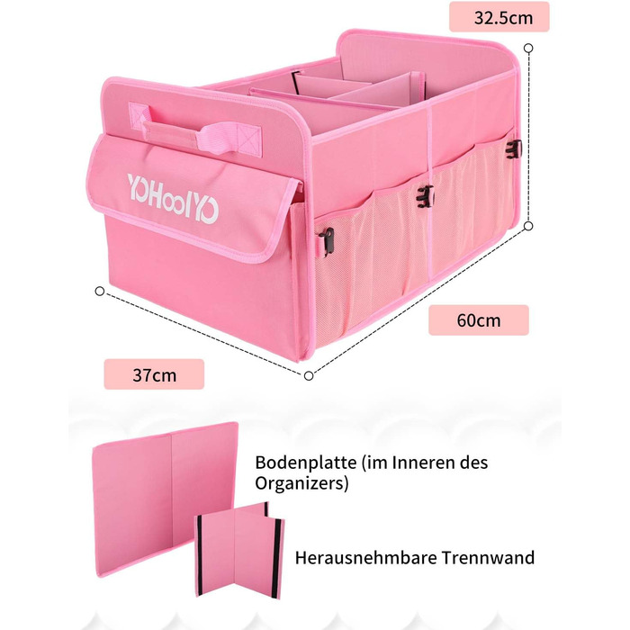 Організатор багажника складний 72 л автомобільний багажник сумка підтримує 35 кг 600D оксфордська тканина водонепроникний нековзни