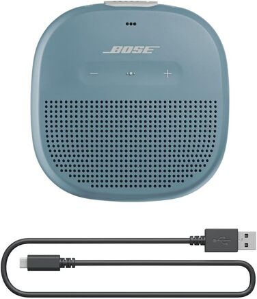 Колонка Bose SoundLink Micro Bluetooth маленька портативна, водонепроникна колонка з мікрофоном, синя Single Blue