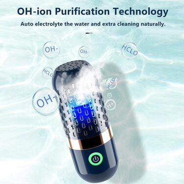 Машина для миття фруктів і овочів YOPOTIKA, портативний засіб для чищення їжі без шнурів, засіб для чищення їжі з технологією очищення OH Ion, для чищення фруктів і овочів, рису