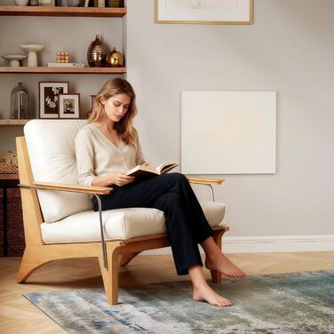 Інфрачервоний обігрівач HOMCOM 400 Вт з регульованим термостатом, настінний, досягає робочої температури за 2-4 хвилини, електричний радіатор з тижневим таймером, захист від перегріву, блокування від дітей, білий