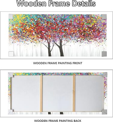 Барвисте дерево життя з рамкою Картини на полотні Червоне жовте дерево Картини на полотні Картини на полотні Картина на полотні Фо