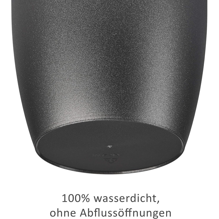 Кашпо для квітів Tymar, 2 шт. , пластикове кашпо для рослин, сучасне, матове, круглої форми (графіт, ø 14 см) ø 14 см (2 шт. ) гра