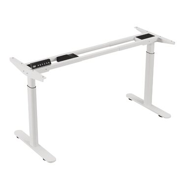 Каркас столу Radlove з подвійним двигуном та регулюванням висоти, регульовані ніжки підставки для столів розміром від 120 до 178 см з 4 функцією пам&39яті (білий циліндричні ніжки)