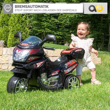 Дитячий електромотоцикл C051 - Вантажопідйомність 25 кг - Електричний дитячий триколісний велосипед зі звуковим модулем - Дитячий