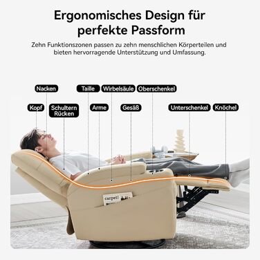 Крісло-гойдалка AIRSKY, крісло-гойдалка, крісло для телевізора зі справжньої шкіри з функцією відкидання, крісло для кінотеатру, крісло для літніх людей, крісло для телевізора з функцією сну, ручне регулювання, крісло-гойдалка, крісло-гойдалка, вітальня, 