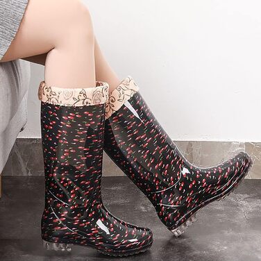 Чоловічі гумові чоботи Wellington до середини литки, зручні чоботи Челсі, водонепроникні, протиковзкі, гумові чоботи, садові черевики з ПВХ для походів, роботи у дворі, активного відпочинку на свіжому повітрі, розмір 37,5 EU F