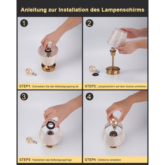 Маленькі бездротові настільні лампи для обідніх столів, вбудований акумулятор 5200 мАг, портативна сенсорна лампа з регульованою яскравістю для ресторану, вітальні, спальні, бару, їдальні, настільна лампа, нічник, шампанське, 2 шт., 2