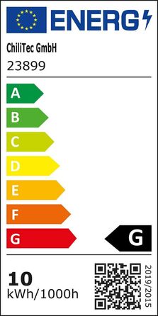 Світлодіодна стрічка ChiliTec COB 1м, димована, вологозахищена IP65, 12V, 10W, 908 люмен, 3000K, крок різу 5см, самоклеюча, для внутрішнього та зовнішнього використання, тепле біле світло.