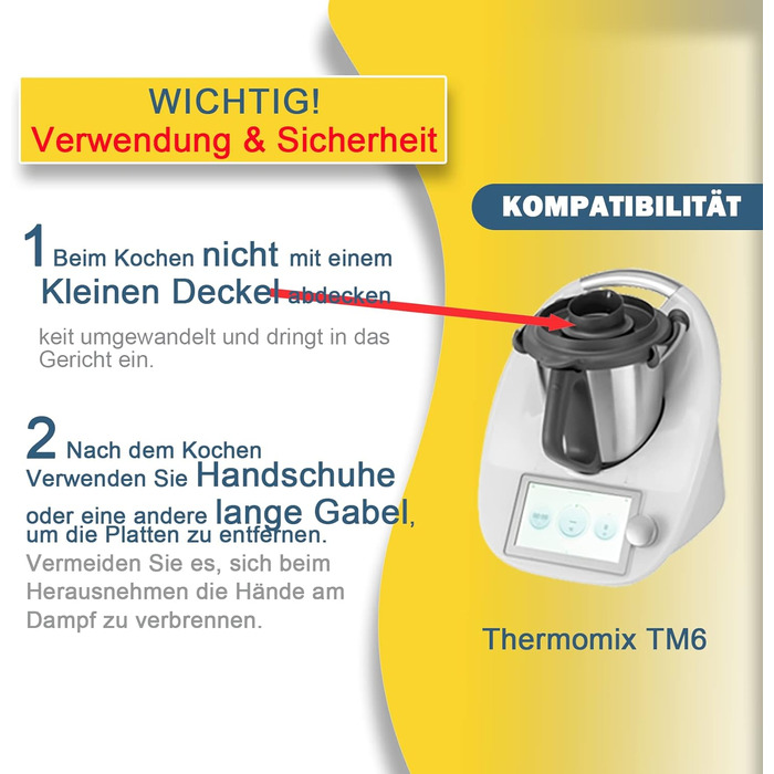 Яйцеварка пашот 4 яйця Аксесуари для Thermomix TM6 - Яйцеформувач для варених яєць, пароварка для сніданку, форма для яєць пашот для Thermomix TM6, силіконова, розбірна