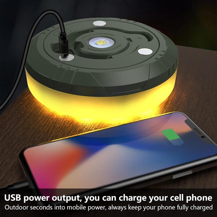 Багатофункціональний портативний кемпінговий ліхтар зі світловою панеллю 10 м, гірлянди для кемпінгу, гірлянди 2-в-1 з USB-акумулятором для зовнішнього використання, міні-підвісний ліхтар для намету для кемпінгу на свіжому повітрі