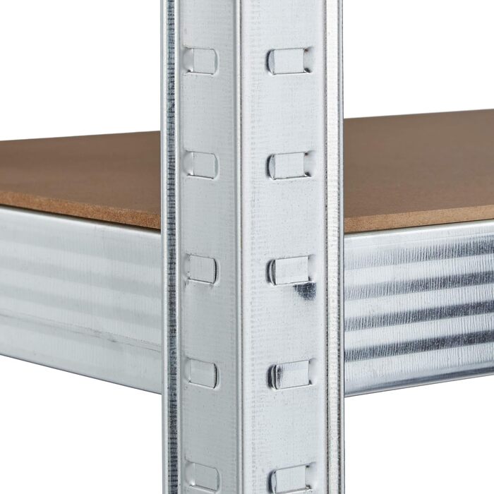 Надміцний стелаж Relaxdays, оцинкований, вантажопідйомність 875 кг, 150 x 75 x 30 см, 5 полиць, вставна конструкція, сталь, полиця для зберігання в підвалі, сріблястий