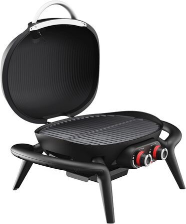 Газовий гриль TAINO KENAI, кемпінговий настільний гриль, балконний гриль, газовий, зовнішній, кухонний термометр, литий алюміній, чорний