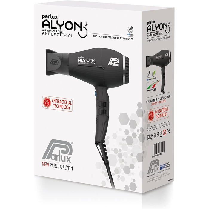 Фен Parlux Alyon Ionic, чорний