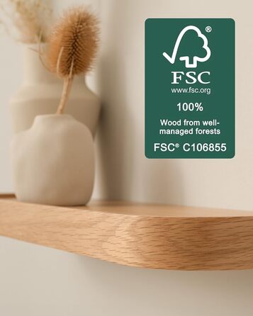 Набір настінних полиць Kazai. Toke 3 підвісні полиці зі шпону справжнього дерева Плаваюча дерев&39яна полиця як настінна прикраса та місце для зберігання у ванній кімнаті, вітальні, кухні, спальні тощо Дуб 47 см x 13 см (комплект з 3 шт.)