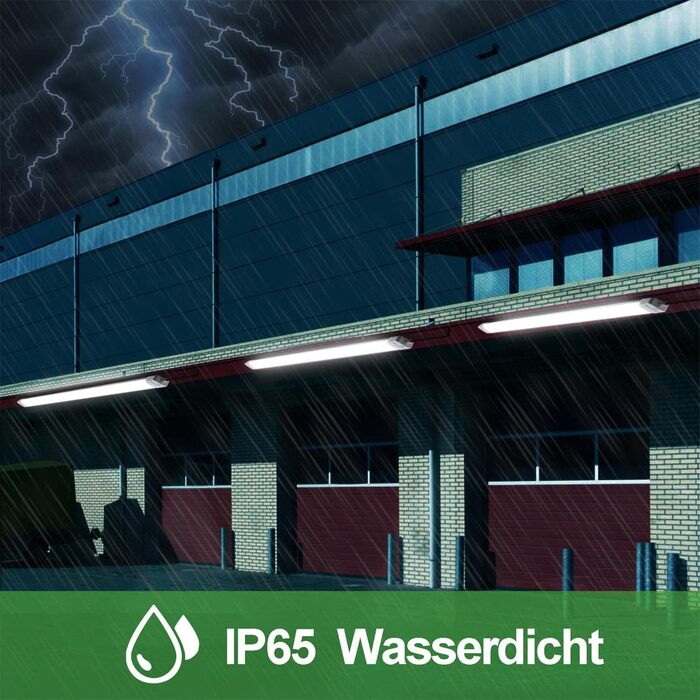 Світлодіодне вологозахисне світло TONFFI 115 см, світлодіодна трубка 36 Вт 4100 лм, послідовне підключення, нейтральний білий, водонепроникна вологозахисна лампа IP65 Лампа для ванни Стельовий світильник для підвальної майстерні Гараж Кухня Ванна кімната 