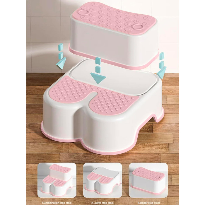 Ройной Дитяче сидіння для унітазу зі сходами Сидіння редуктор з табуретом сидіння для унітазу сидіння для унітазу з табуретом (біл