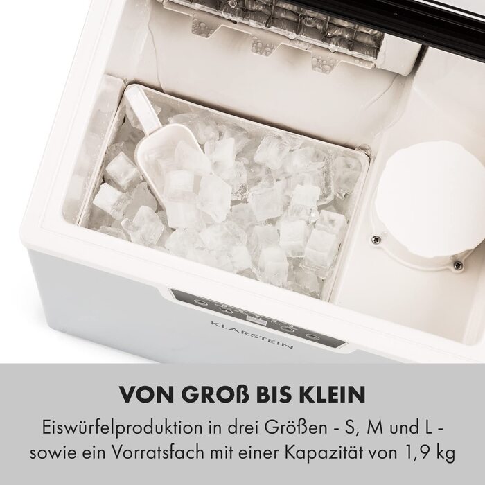 Льодогенератор 3 л, Ice Cube Machine для 20 кг подрібненого льоду та кубиків льоду, міні Ice Cube Machine, кубики льоду середнього розміру, самоочищувальний льодогенератор